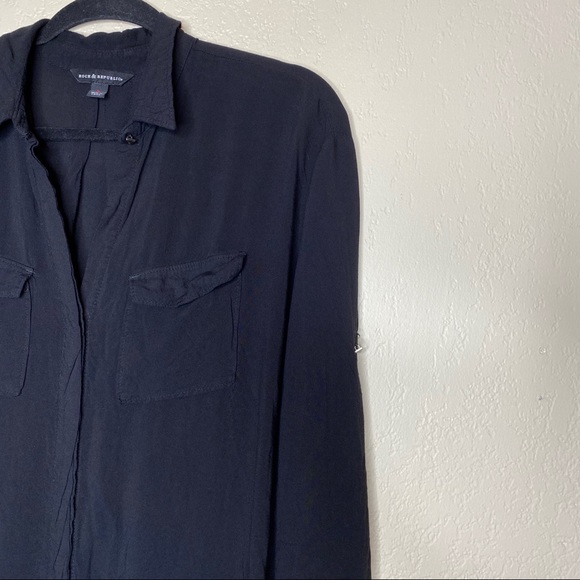 Rock & Republic Rayón Button Down Shirt - Picture 1 of 8